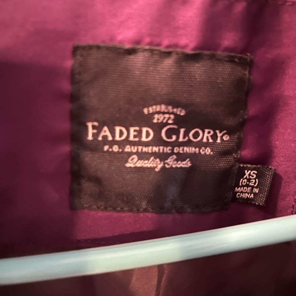 Purple puffer vest XS